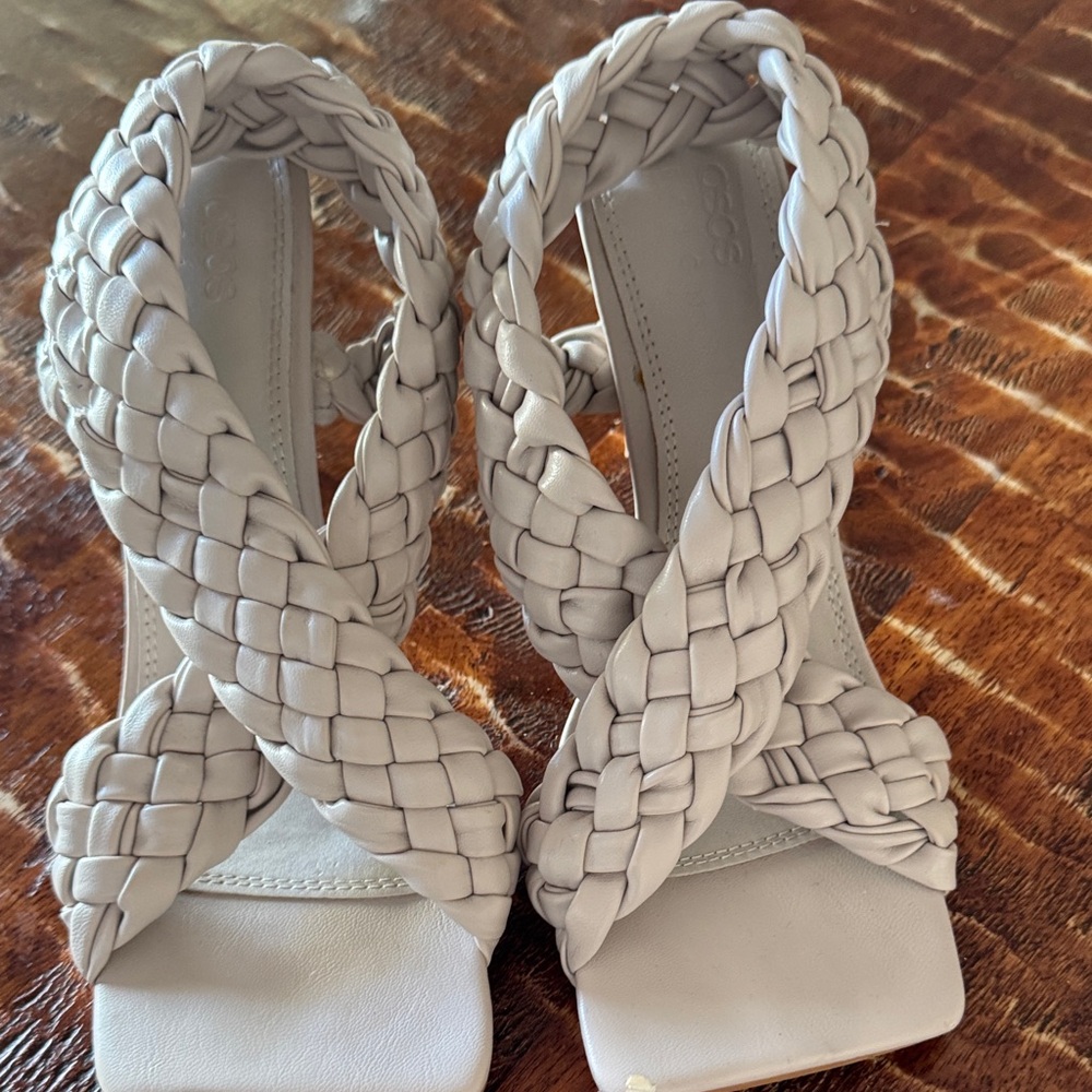 ASOS Braided Heels - Cream